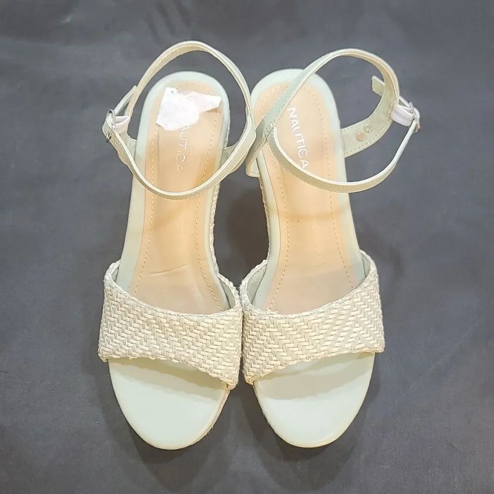 BRAND NEW NAUTICA OPEN TOE HIGH HEEL WEDGE SANDAL